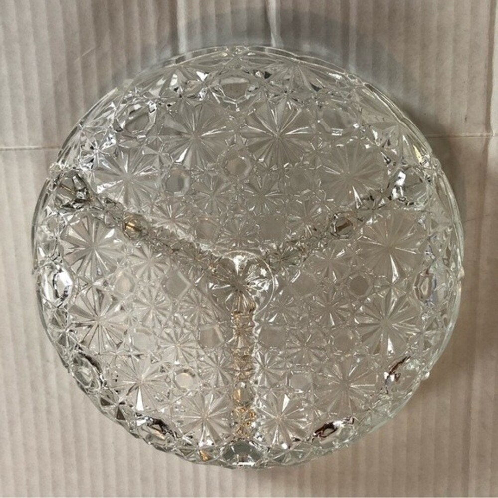 Vintage FRANCE Luxhem Veropa CUT Crystal Glass Divided Plate Bowl Dish Tray - Picture 4 of 6